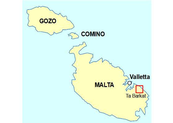 Location of Ta Barkat MAR scheme and WWTP
